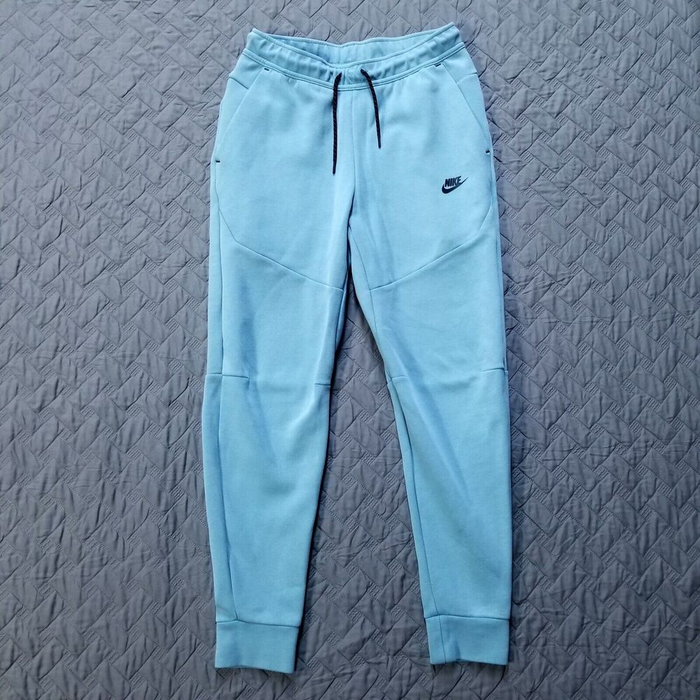 Nike Swepants‎ Joggers Mens Small Blue Tapered Flat Front Drawstrig CZ9918-424